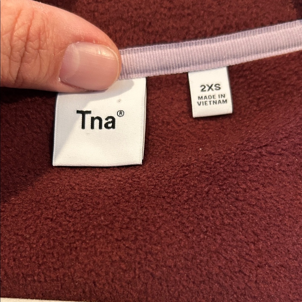 TNA Maroon Fleece Jacket - Picture 3 of 3